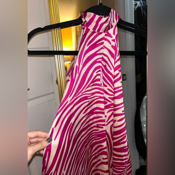 Pink Zebra Halter Top - Picture 4 of 4